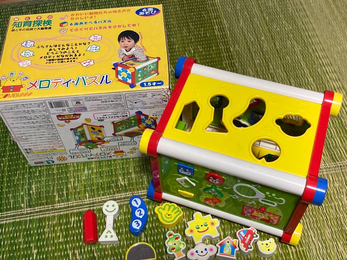 COMBI（コンビ）　メロディ・パズル　親と子の知育探検　6面遊び　1.5歳児～　知育玩具　大能発達　幼児教育 おもちゃ