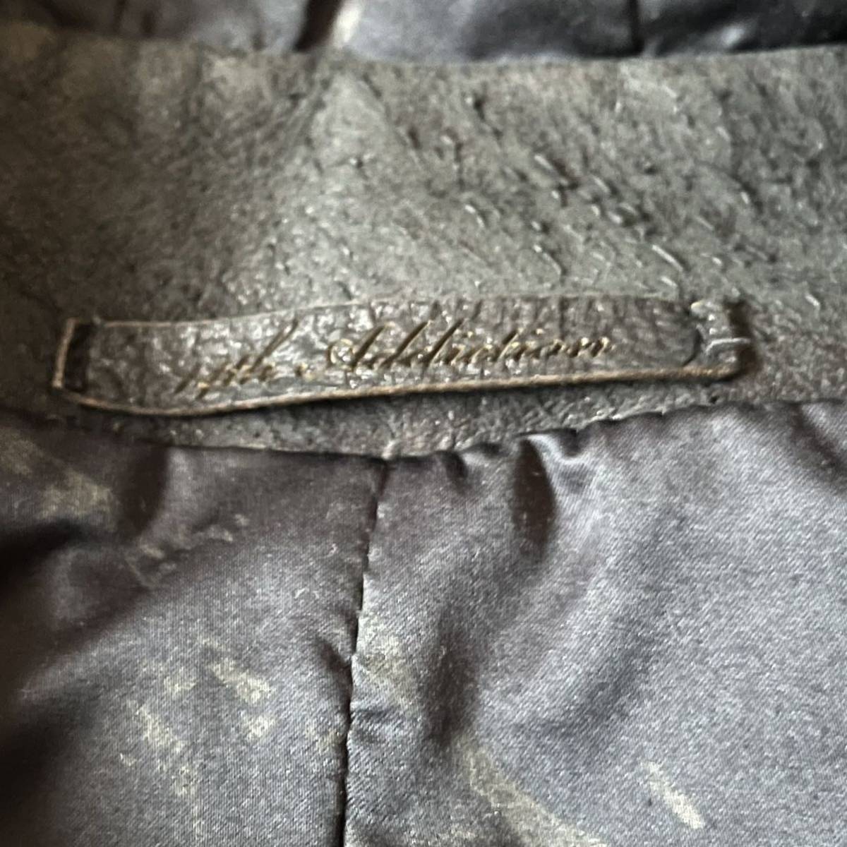 00's 14th addiction Cross Zip Leather Hooded Jacket 00's 14th addiction Cross Zip Leather Hooded Jacket