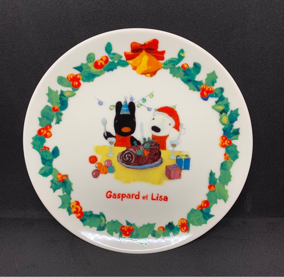 リサとガスパール　皿　2016 ミニストップクリスマスケーキ予約特典　非売品　 プレート　 クリスマスプレート　 ケーキプレート　