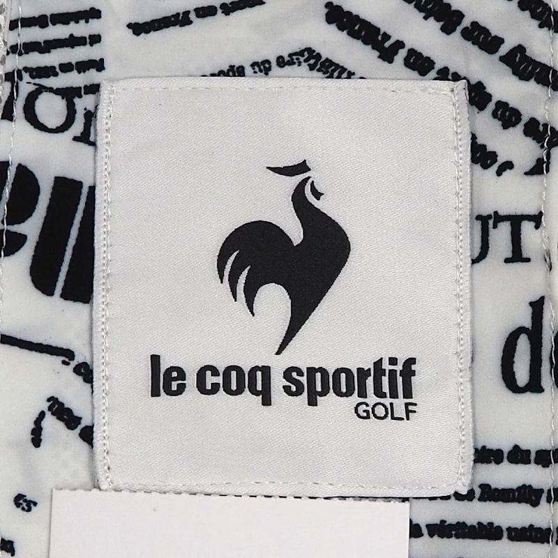 P706 新品 ルコック ゴルフ 耐久撥水 ストレッチ フルジップ ジャケット Le coq sportif GOLF ブルゾン 総柄 (サイズ:3L) ホワイト_画像9