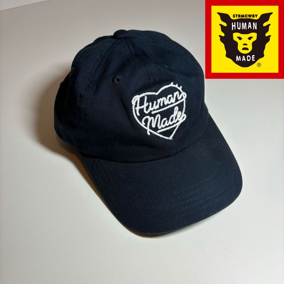 HUMAN MADE (ヒューマンメイド) 6PANEL TWILL HEART CAP ハートロゴ刺繍 ベースボールキャップ 