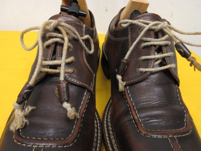 m7365　ヴィンテージ　WEXFORD　靴　VERO CUOIO 本革　ヒモ靴　40　ブラウン　lavorazione artigiana　職人の手作りの靴 　_画像2