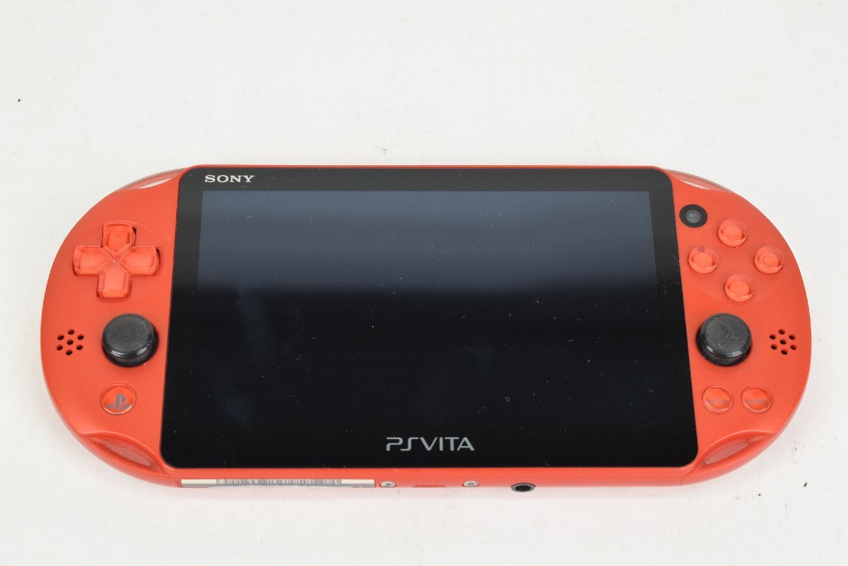 良品 SONY VITA PlayStation Vita 本体のみ PCH-2000 メタリックレッド 動作確認済 初期化済 中古_画像1