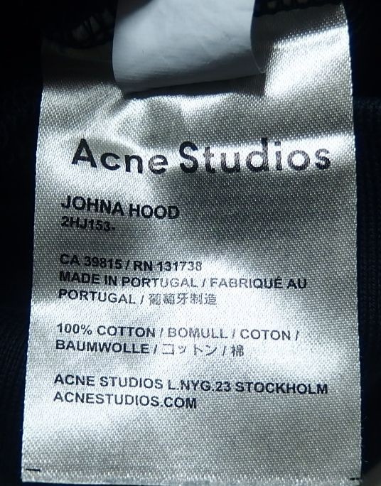 Acne Studios Acne s Today oz JOHNA HOOD Zip up Parker M navy blue 