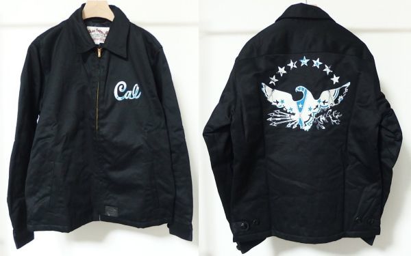 CALEE キャリー PATCHWORK EMBROIDERY WORK JACKET 中綿 ワーク ジャケット L 黒