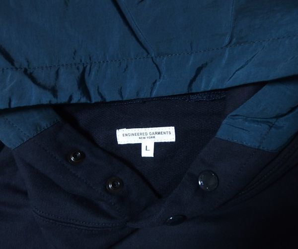 Engineered Garments エンジニアードガーメンツ Pilgrim Surf+Supply 別注 TEAM HOODY チーム フーディ パーカー L_画像4