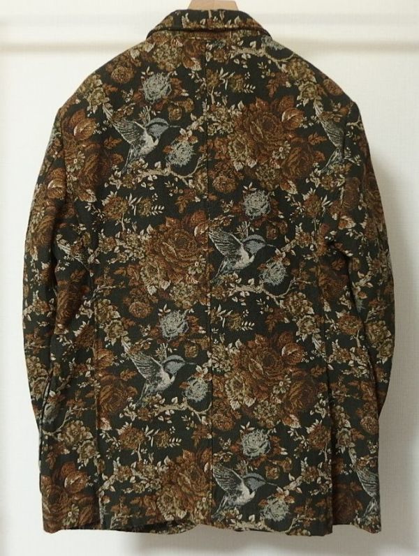 17AW Engineered Garments エンジニアードガーメンツ Baker Jacket Hummingbird Jacquard ベイカー ジャケット S 総柄 ジャガード_画像2