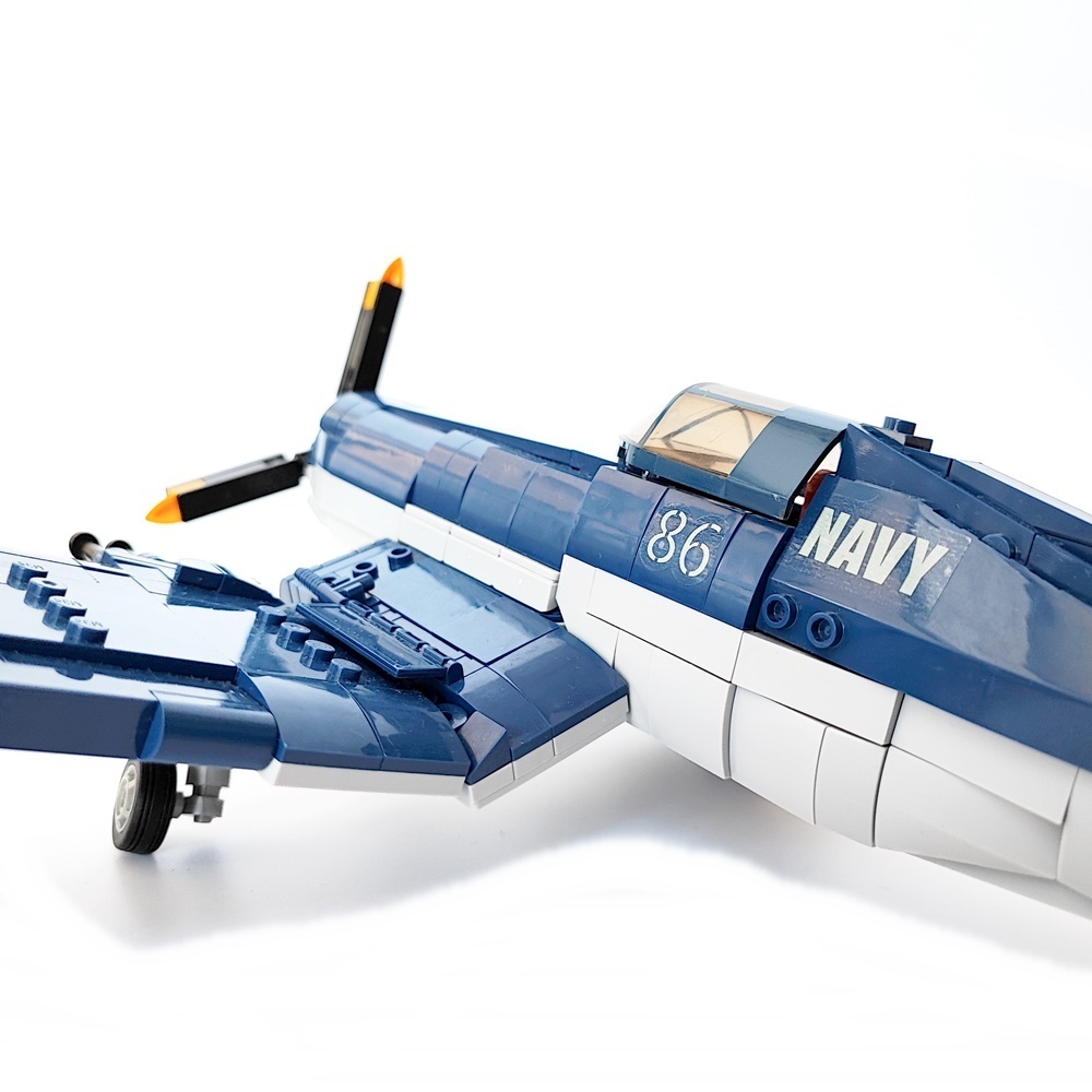 ESシリーズ F4Uコルセア LEGO互換 コルセア アメリカ ブロック戦闘機 レゴ互換 艦載機 ブロック プレゼント パンツァーブロックス_画像6