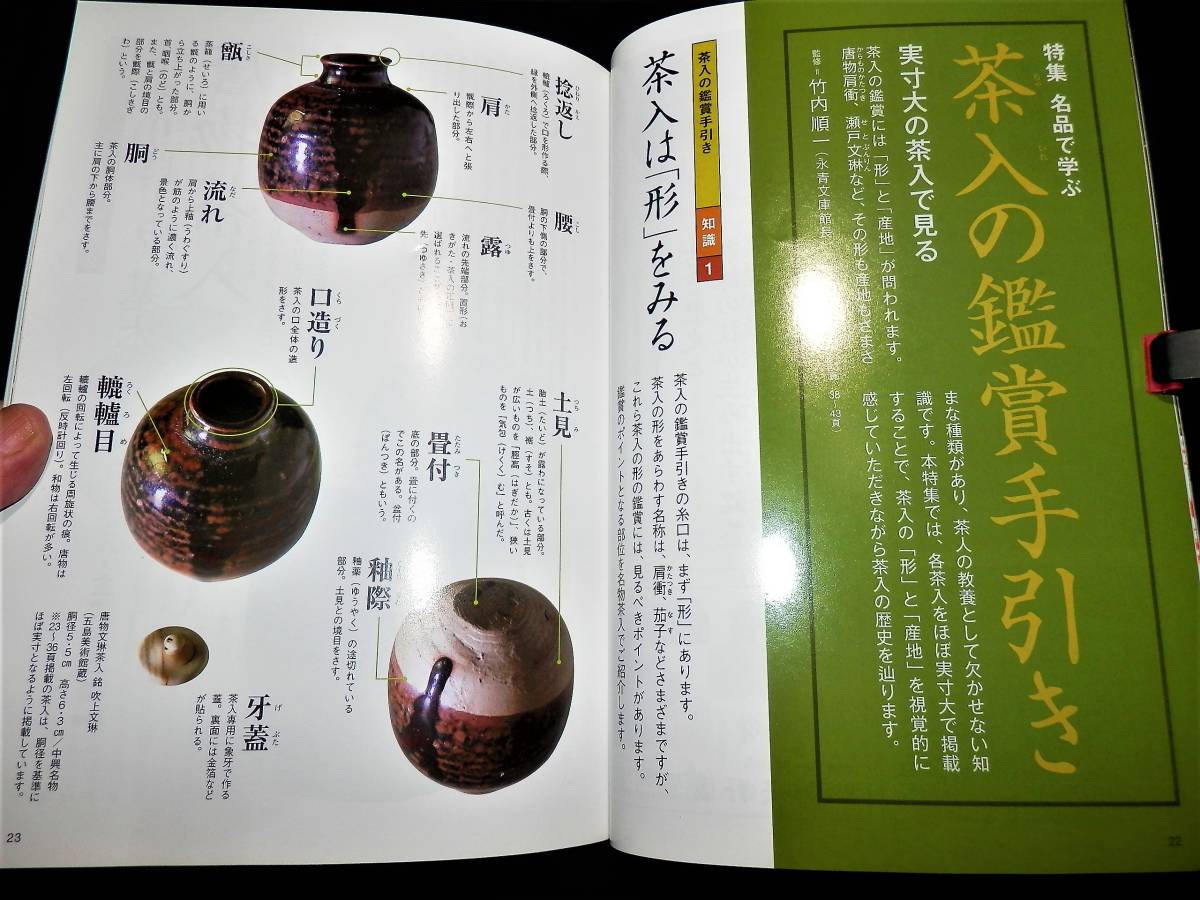 書籍/茶入.観賞手引-原寸大茶入で見る/唐物-肩衝.茄子.文琳.大海.尻膨/名品鑑賞/和物-千利休.遠州.織部/仕覆を誂える.北村徳斎帛紗店/茶道_●原寸大茶入で見るー茶入の観賞手引き！