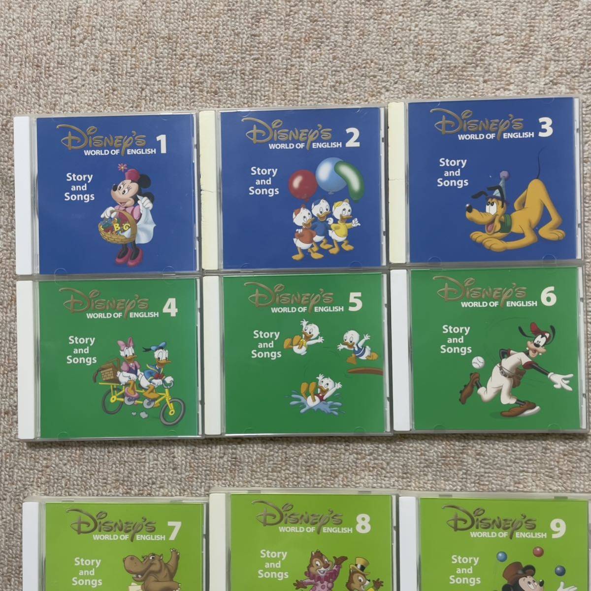  Disney English Story and Songs CD 12 pieces set 