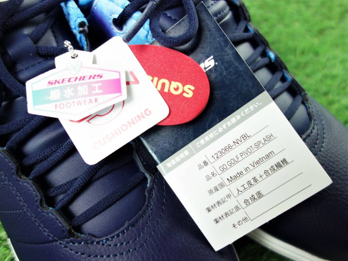 [ новый товар с биркой ]SKECHERS GOLF водоотталкивающая отделка шиповки отсутствует туфли для гольфа 25.0cm темно-синий × голубой 5GEN GOGAMAX Skechers обычная цена 9,900 иен 