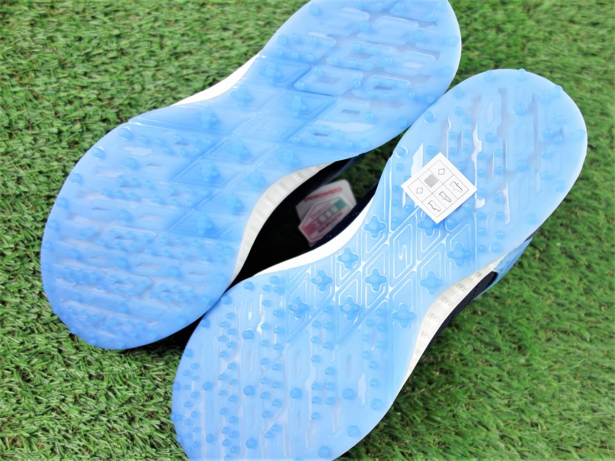 [ новый товар с биркой ]SKECHERS GOLF водоотталкивающая отделка шиповки отсутствует туфли для гольфа 25.0cm темно-синий × голубой 5GEN GOGAMAX Skechers обычная цена 9,900 иен 