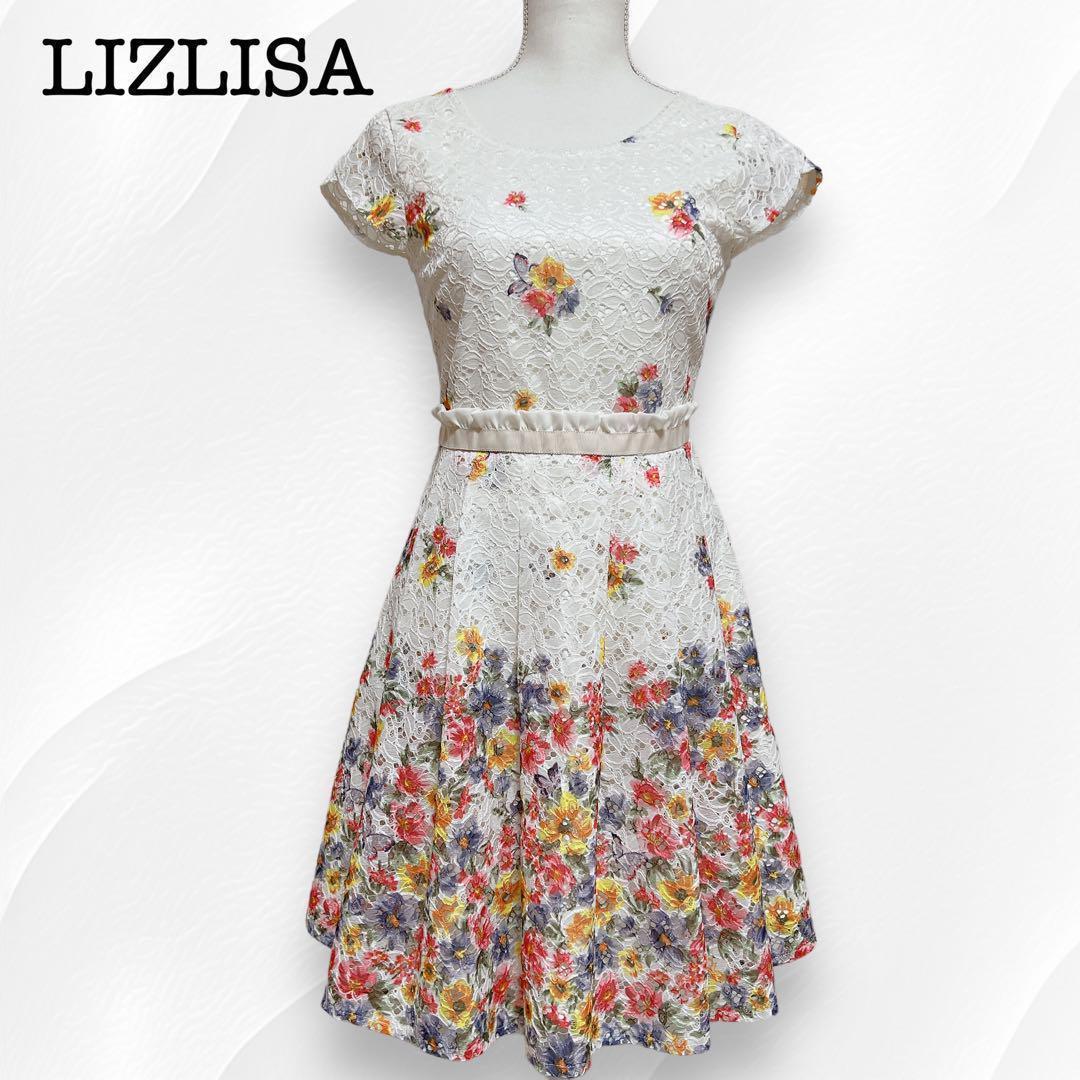 【美品】LIZLISA リズリサ 花柄ワンピース 総レース サイズ0 レディース_画像1