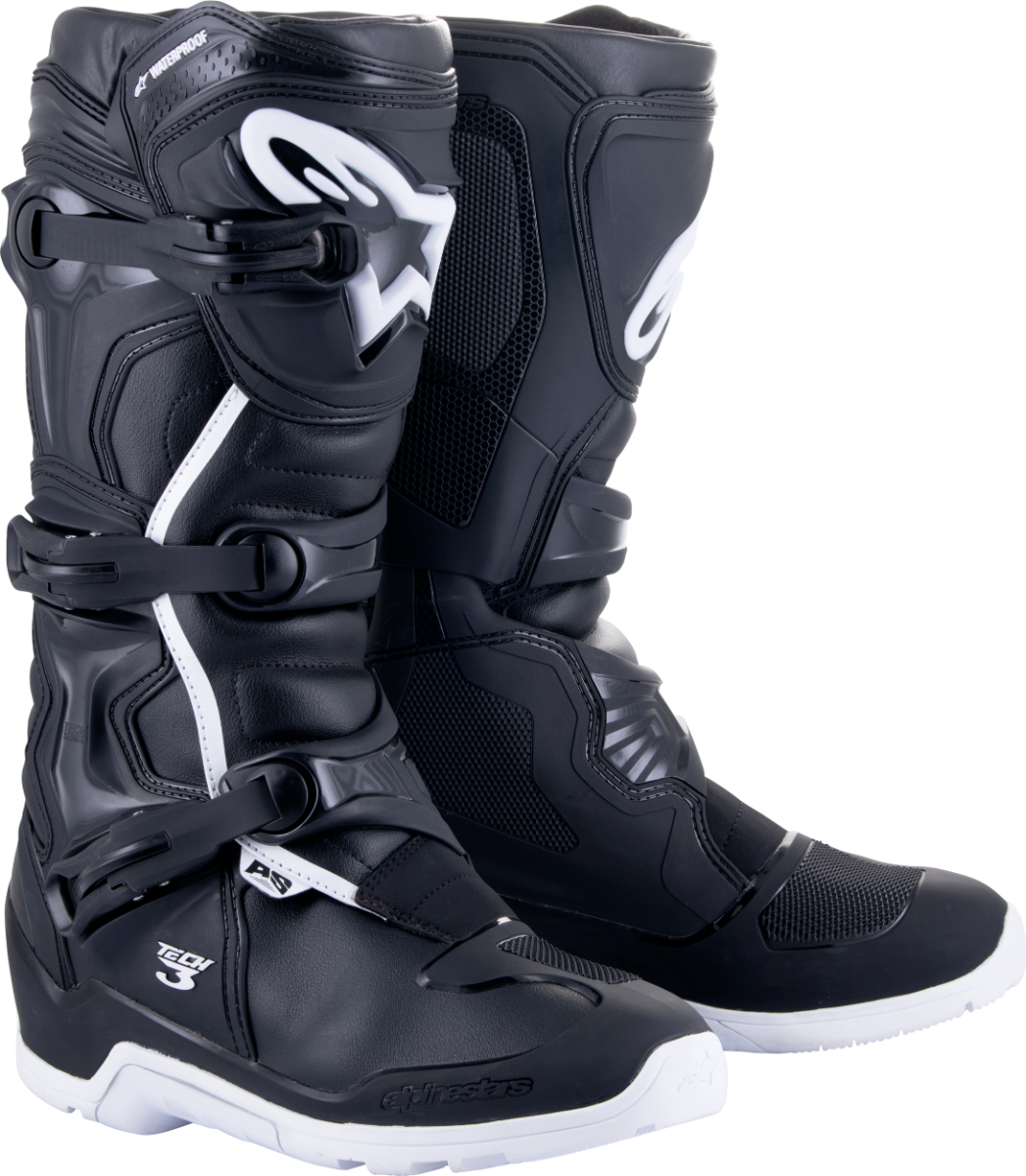 US 10 (約27cm) ALPINESTARS アルパインスターズ TECH 3 エンデューロ ウォータープルーフ 防水 ブーツ ブラック/ホワイト SZ 10_画像1