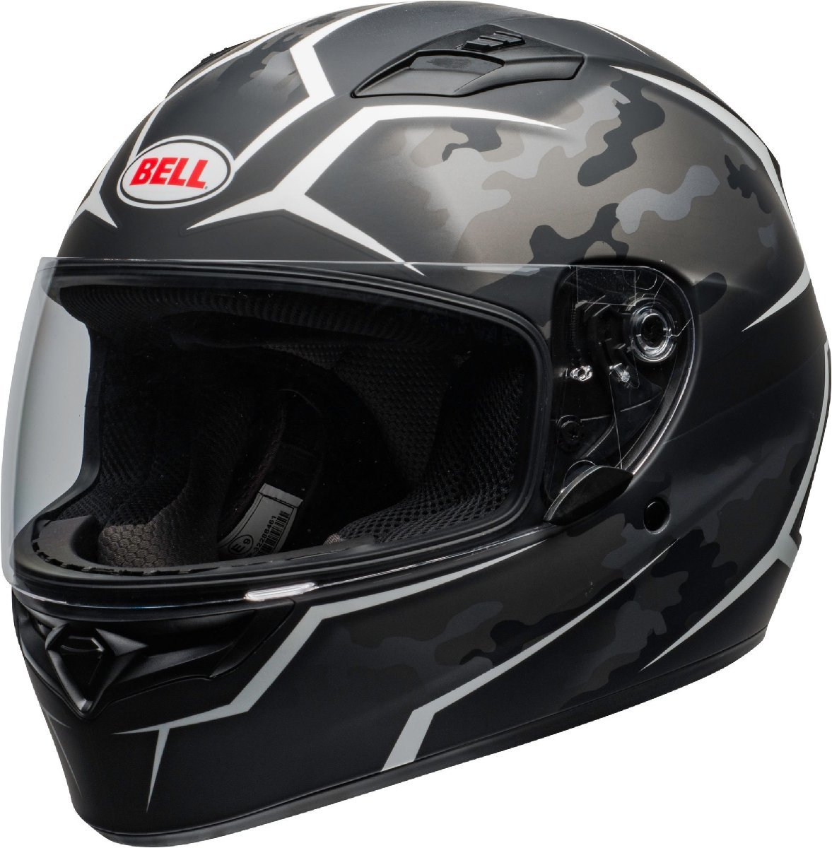 サイズ M (57～58cm) Bell ベル クオリファイアー Qualifier オンロード ヘルメット Stealth カモ マット黒/白