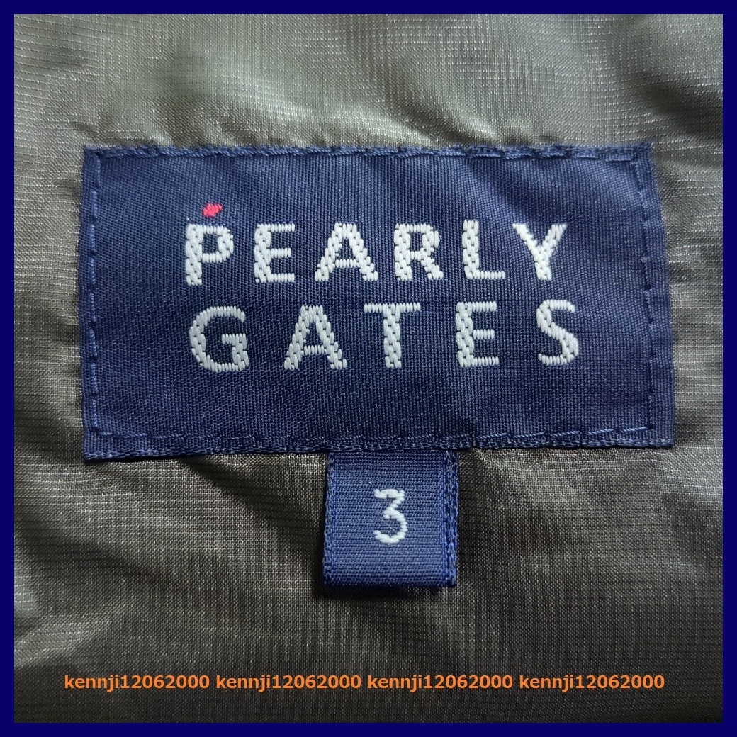 限定完売 正規品 パーリーゲイツ PEARLY GATES BIGロゴ 極寒も暖か 楽々ウエストゴム入 中綿 防寒 蓄熱 撥水 パンツ カーキ Saiz 3 SM～M_画像8