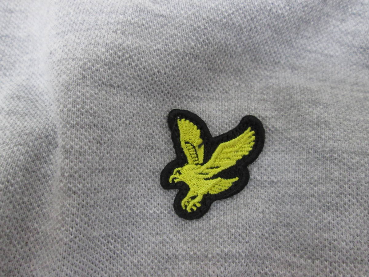 (98)♪LYLE&SCOTT ライルアンドスコット メンズ 長袖 ポロシャツ サイズLL グレー_画像5