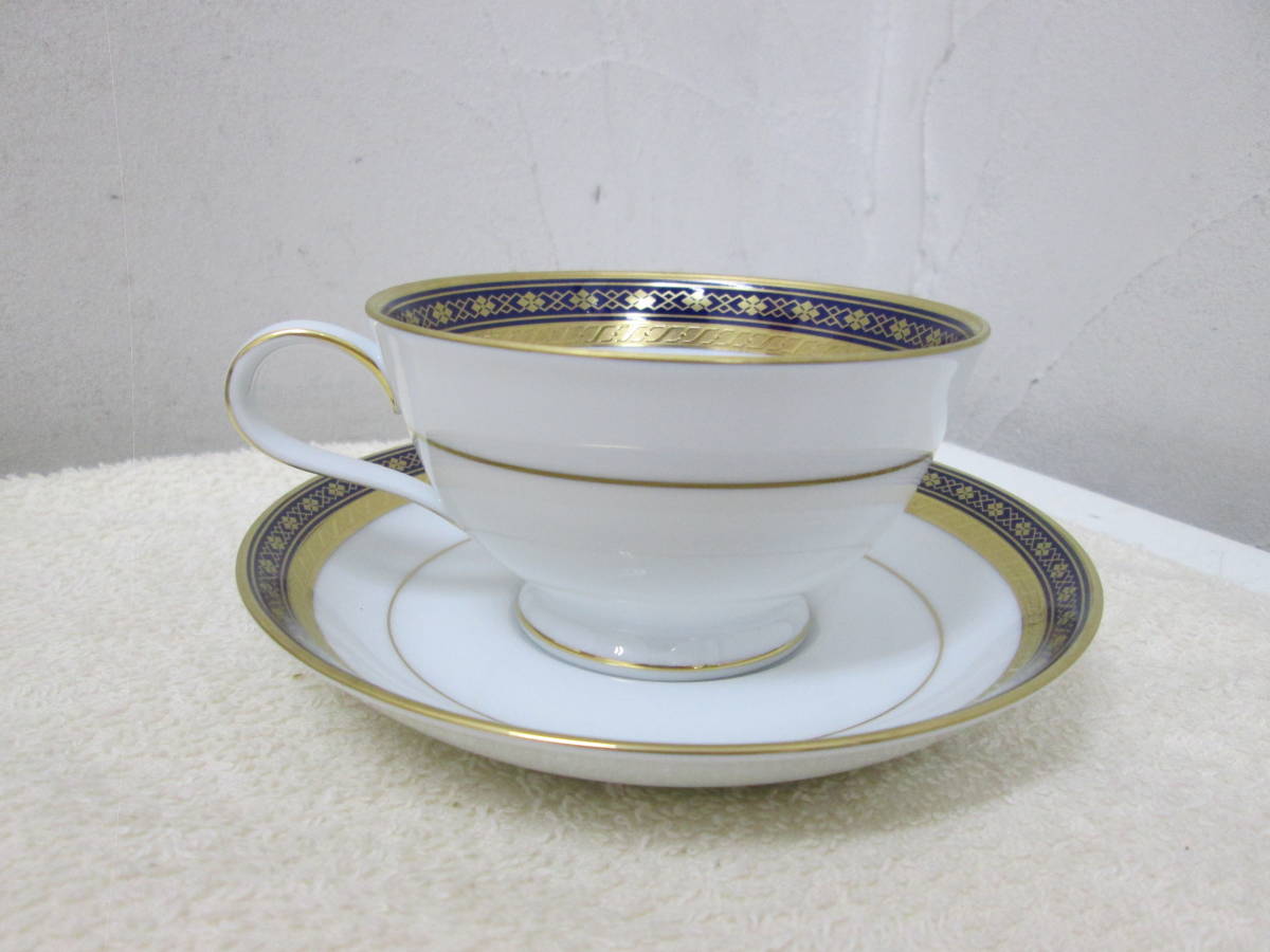 (98)♪Noritake ノリタケ SICILIAN BLUE シシリアン ブルー 1505 カップ&ソーサー 2客セット 未使用_画像2