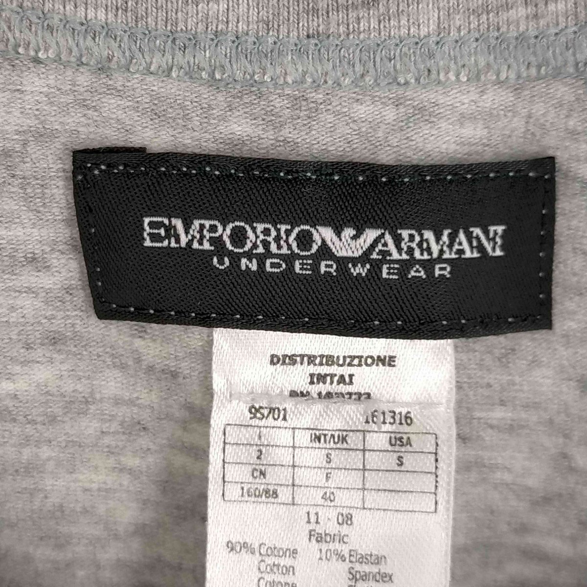 EMPORIO ARMANI(エンポリオアルマーニ) ロゴプリントクルーネックTシャツ チビT レディース 中古 古着 0422_画像6