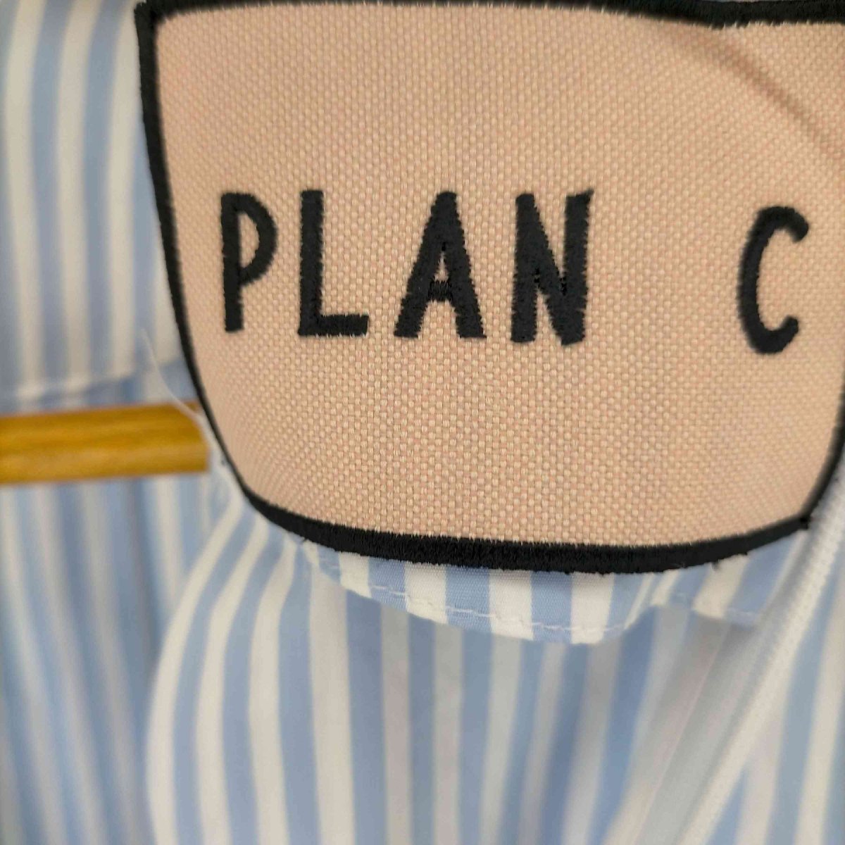 PLAN C(プランシー) バックジップ ストライププリーツワンピース レディース EUR：40 中古 古着 0244_画像6