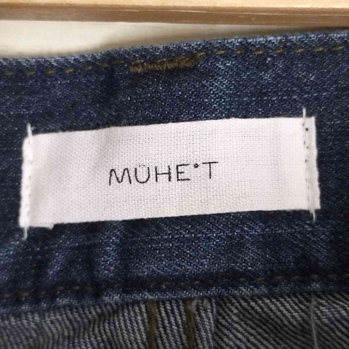 USED古着(ユーズドフルギ) MUHET カットオフ加工 ワイドデニムパンツ メンズ JPN：M 中古 古着 0448_画像6