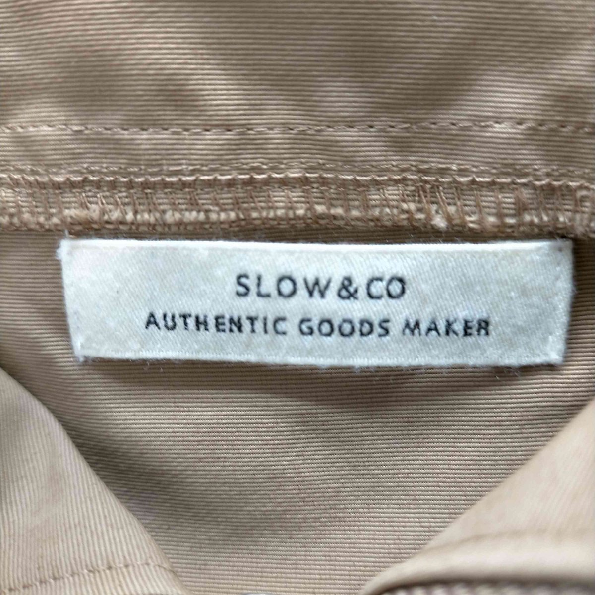 SLOW(スロウ) SLOW&CO Cotton Nylon-anorak parker メンズ 表記 中古 古着 0743_画像6