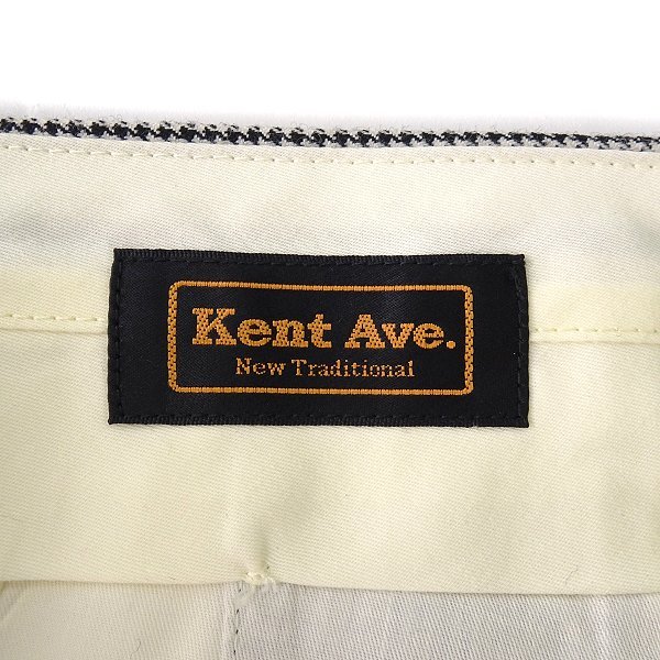 新品 1.3万 ケントアヴェニュー 千鳥柄 ウール サキソニー スラックス 79(M) 白黒 【P31023】 Kent Ave. 秋冬 パンツ メンズ 起毛_画像8