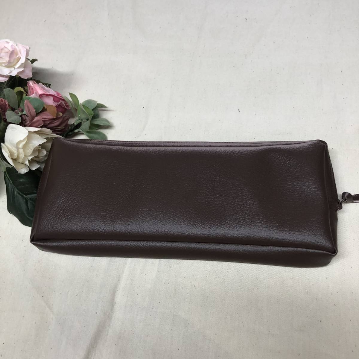 145* pouch type *JW pamphlet inserting! middle sack 8 sheets attaching * imitation leather tea * hand made 