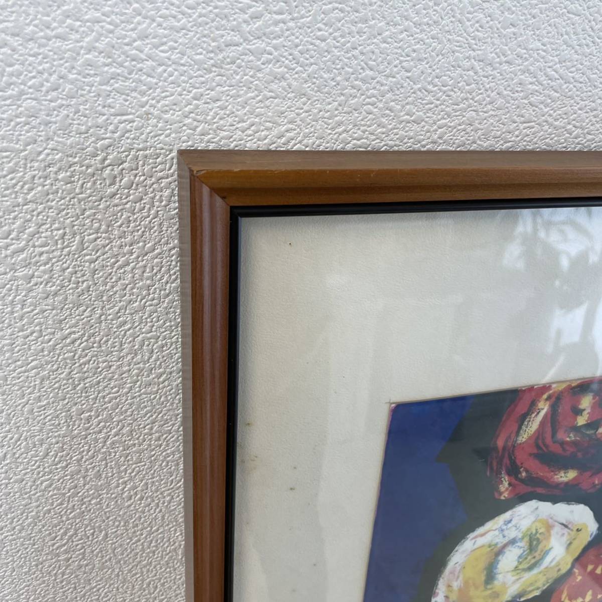真作】林武 リトグラフ バラ 限150 印 額装 56.5×75cm(石版画