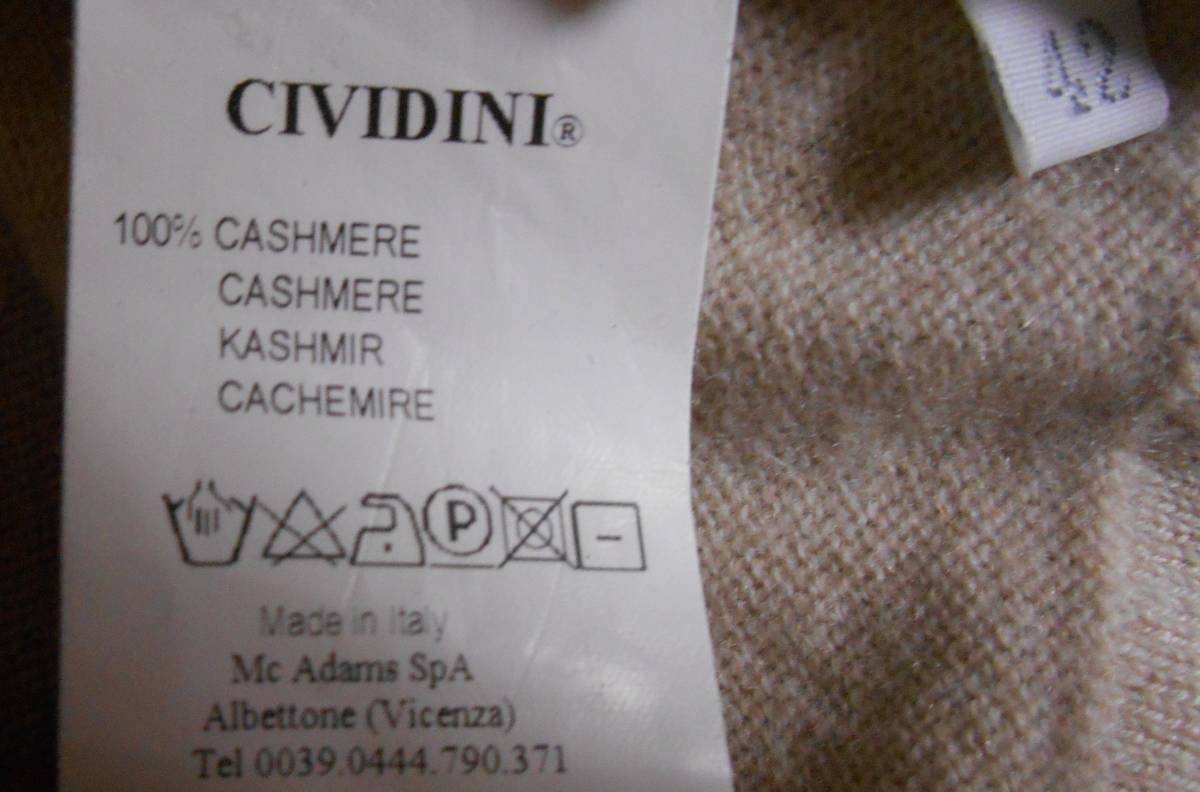 美品★CIVIDINI チヴィディーニ カシミヤ100％ 長袖ニットトップス 上質 42 イタリア製 _画像5
