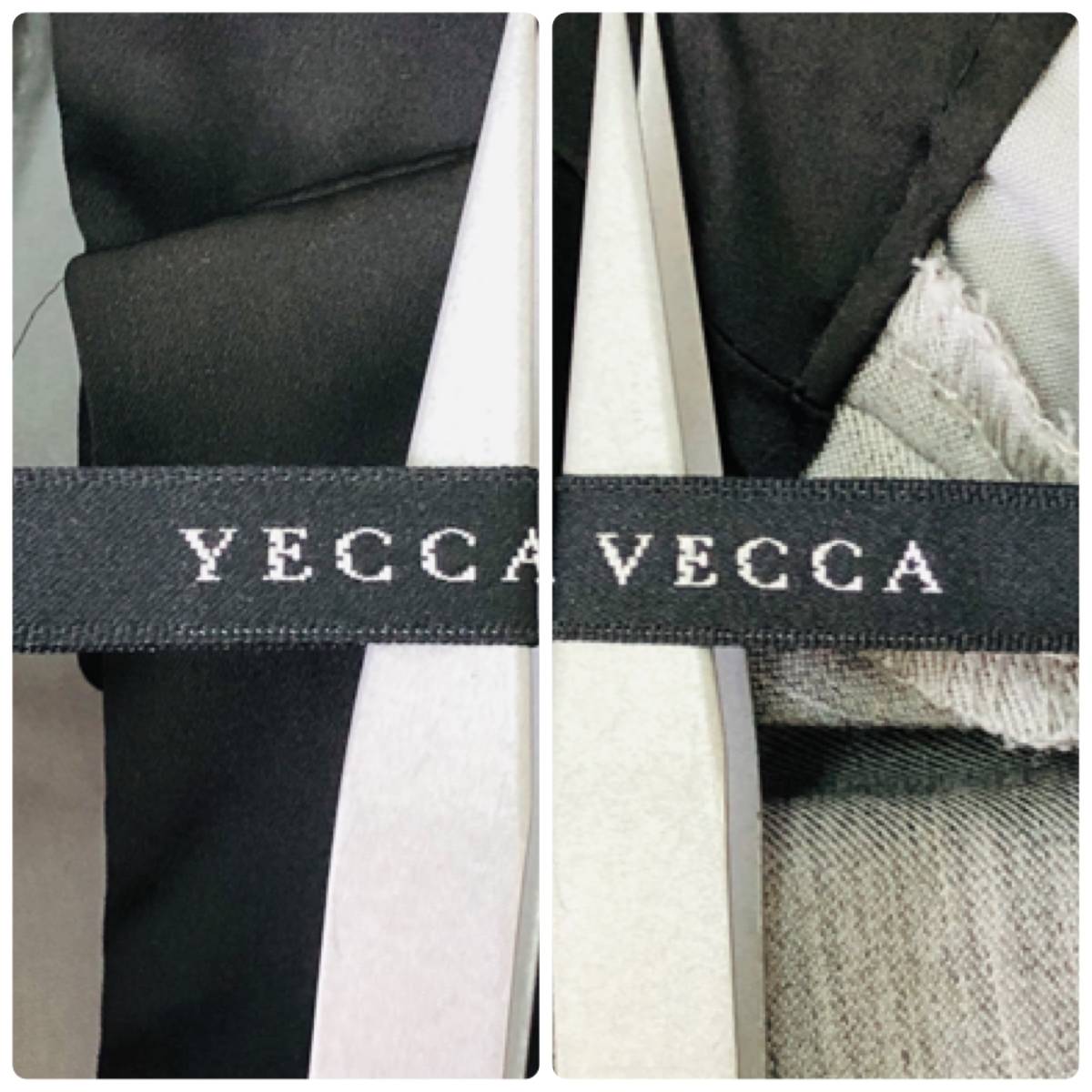 k2187 美品 YECCA VECCA イェッカヴェッカ パンツ センタープレス 薄手 ポケット S グレー 無地 レディース ベーシックカジュアルスタイル _画像10