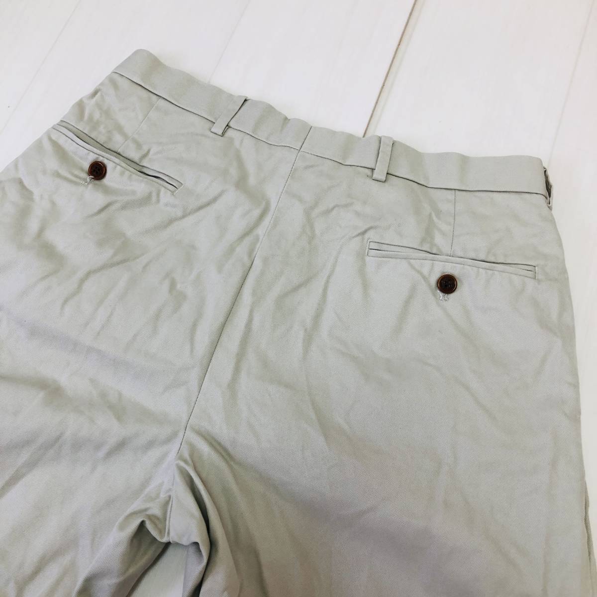 k2191 beautiful goods 346 BROOKS BROTHERS Brooks Brothers pants cotton 100% chinos W33 L30 beige Basic casual style 
