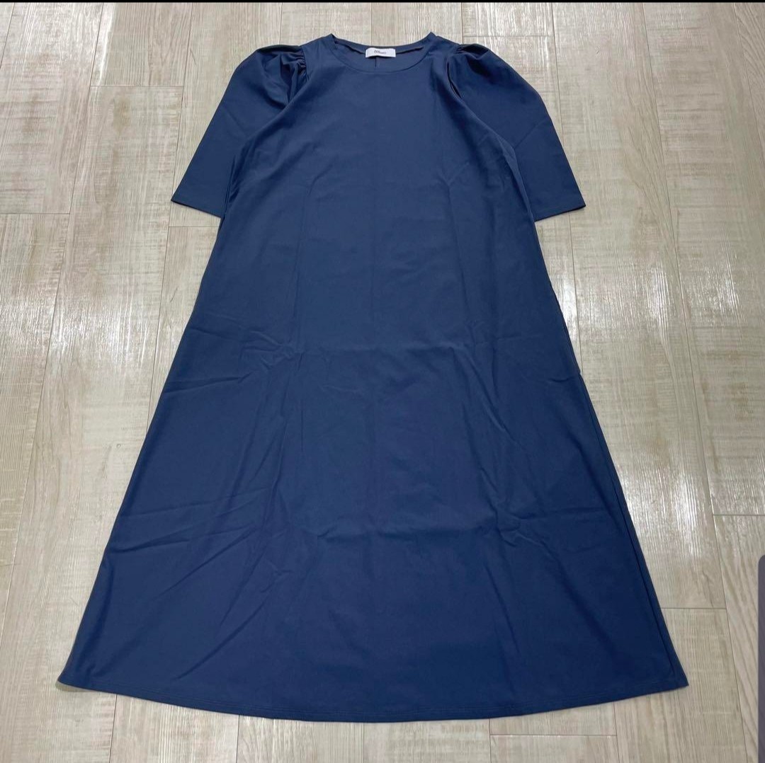 22SS 新品 Boutique Ordinary Snow-White Sleeve Park Dress ブティックオーディナリー ワンピース ドレス ブルー系 FREE 定価 ¥20900
