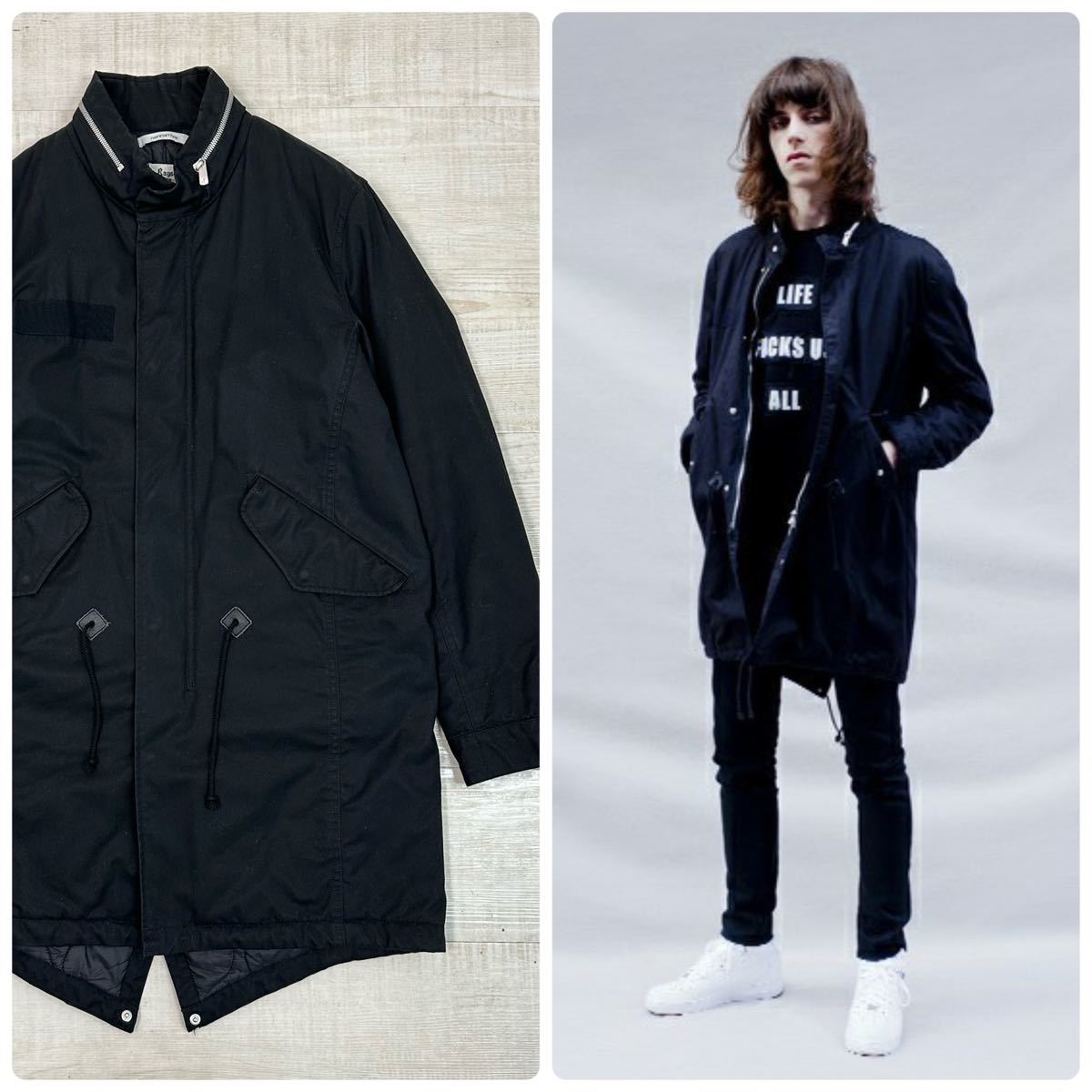 Rags McGREGOR ラグスマックレガー x nonnative ノンネイティブ フィッシュテール モッズ コート TROOPER PUFF COAT M-51 BLACK サイズ XS_画像1