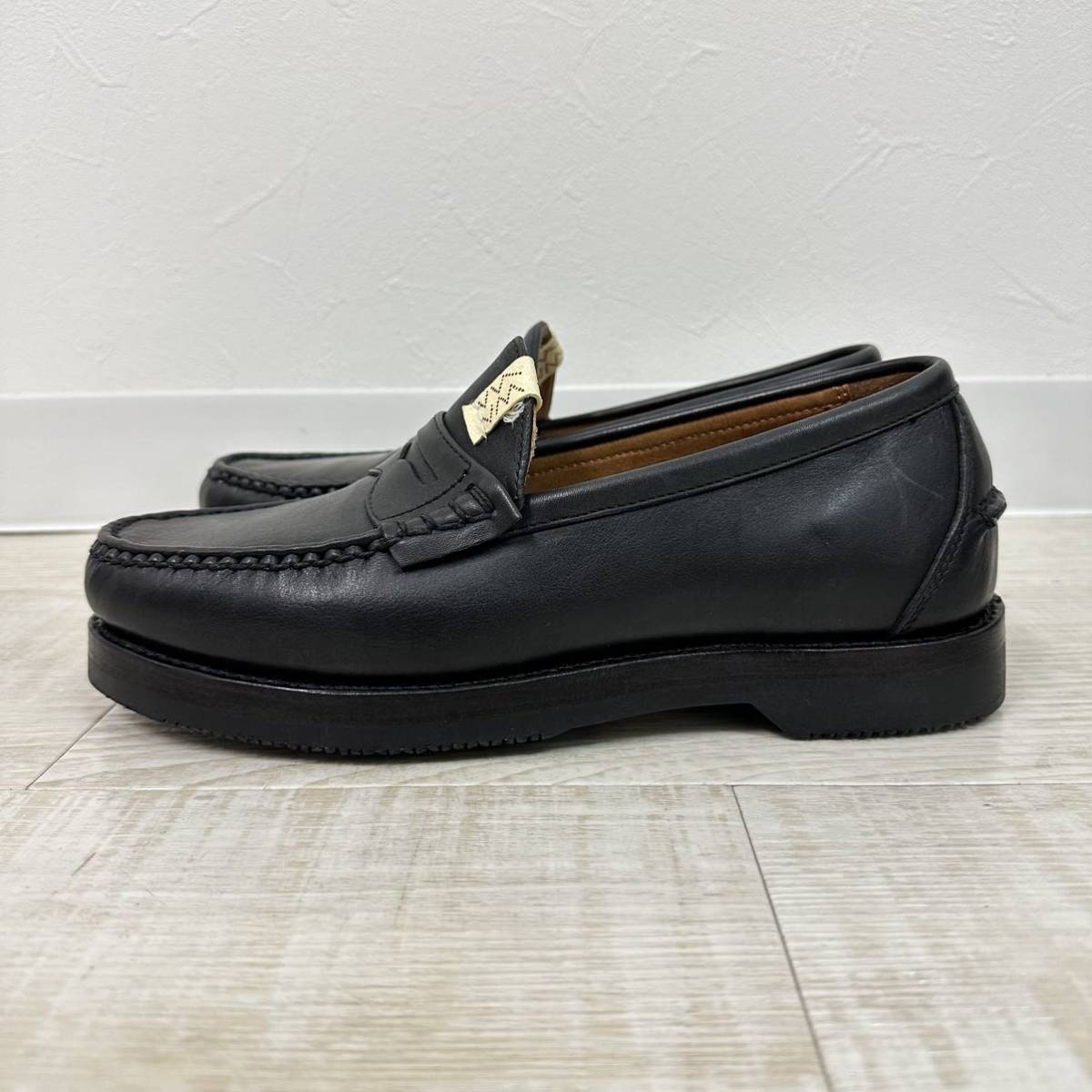 未使用 visvim ビズビム FABRO FOLK ファブロ フォルク レザー ローファー シューズ 靴 BLACK ブラック サイズ 8 ( M8 ) 0122202002002_画像4