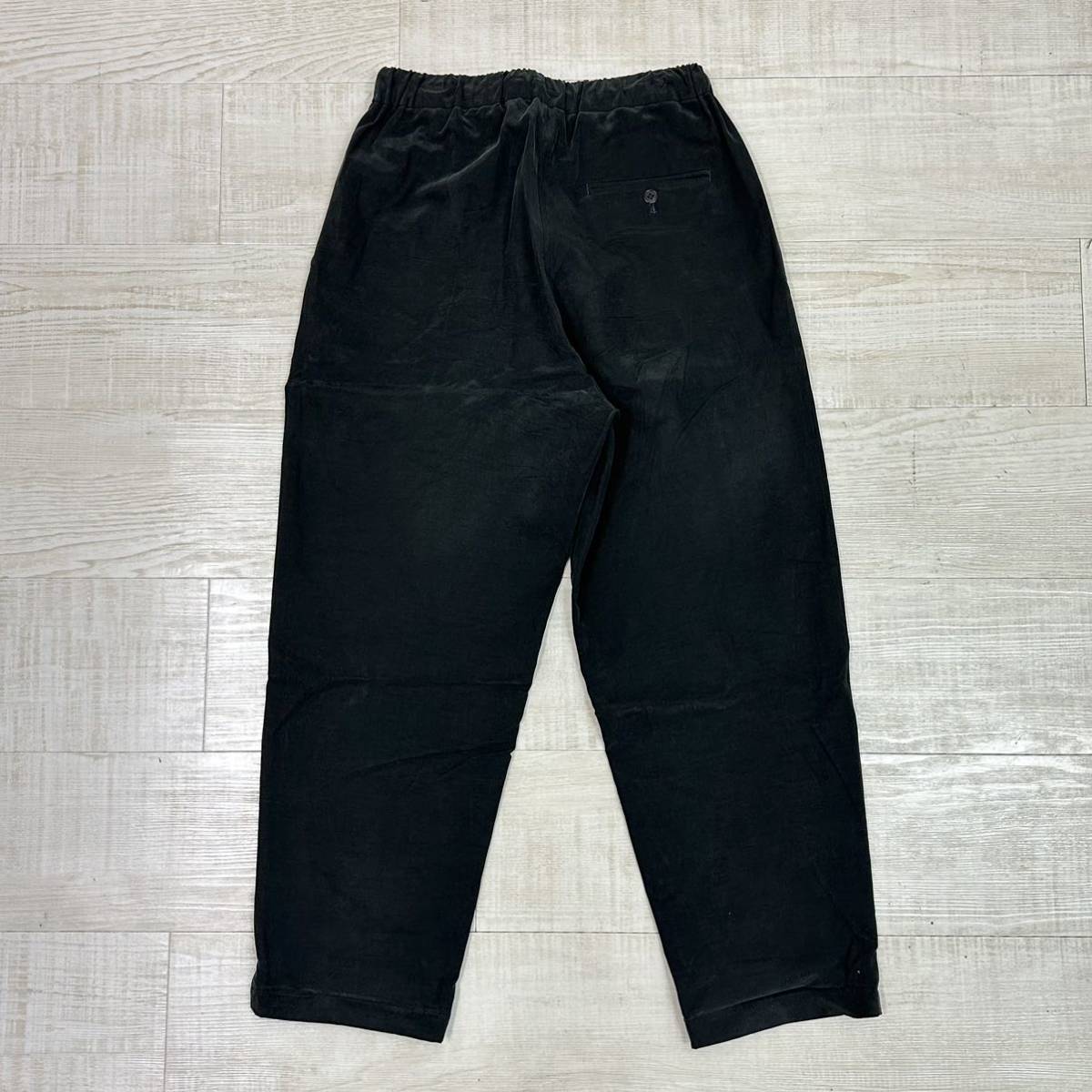 WIRROW Cupro Cotton Drawstring Pants ウィロウ キュプラ コットン ドローストリング イージー パンツ BLACK ブラック 系 サイズ 2_画像2