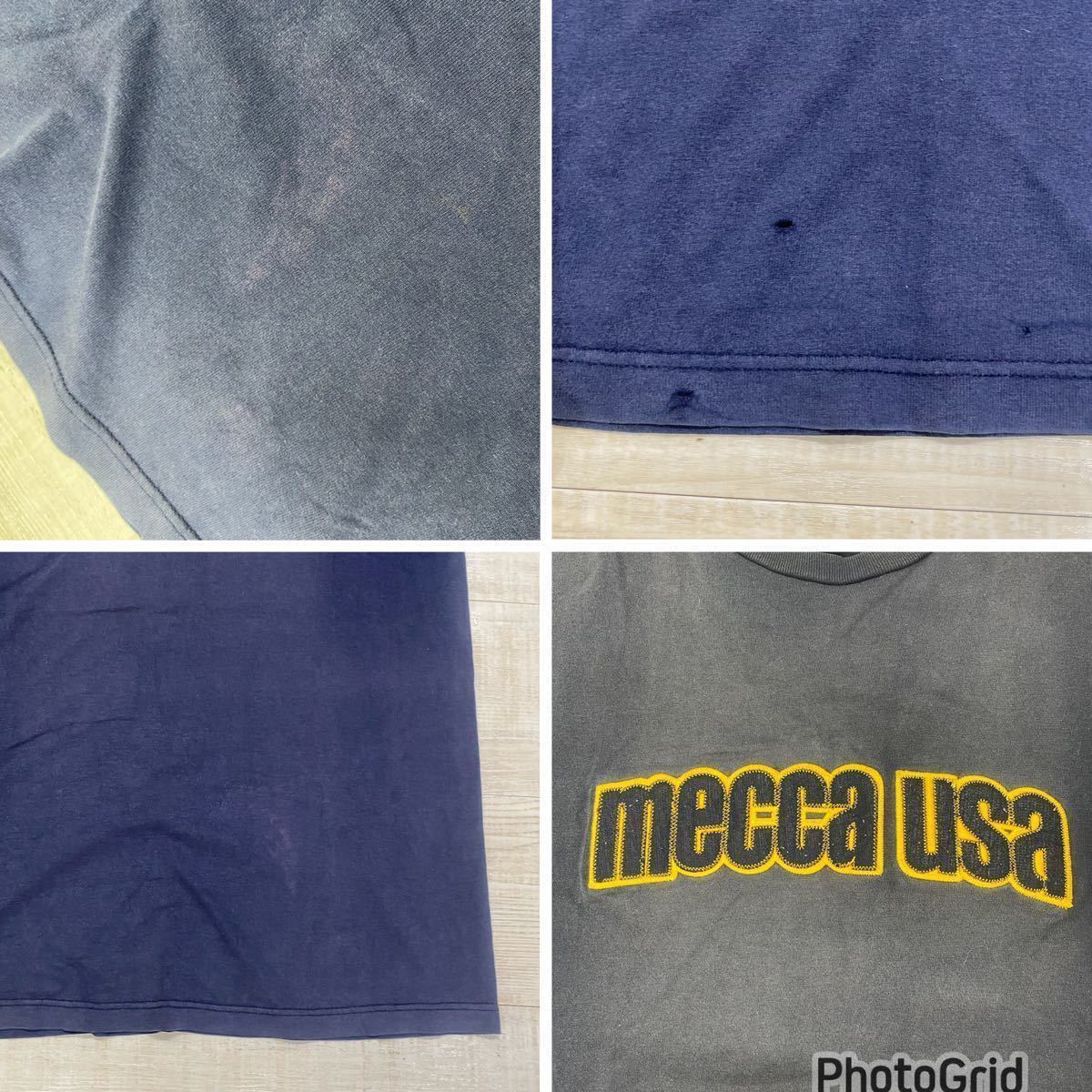 Mecca USA アーチロゴ Tシャツ ネイビー logo t navy L_画像9