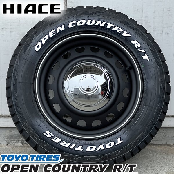 新品 16インチ タイヤホイール4本セット 2way 脱着式 pcd139.7 6穴 ホワイトレター toyo 215/65R16C 200系ハイエース スチール_画像1