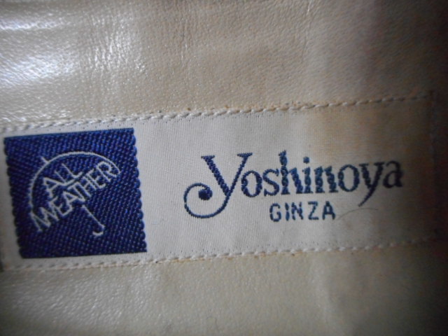  Ginza yo shino ya cow leather ribbon combination pumps . rain combined use size 23.0cm made in Japan 