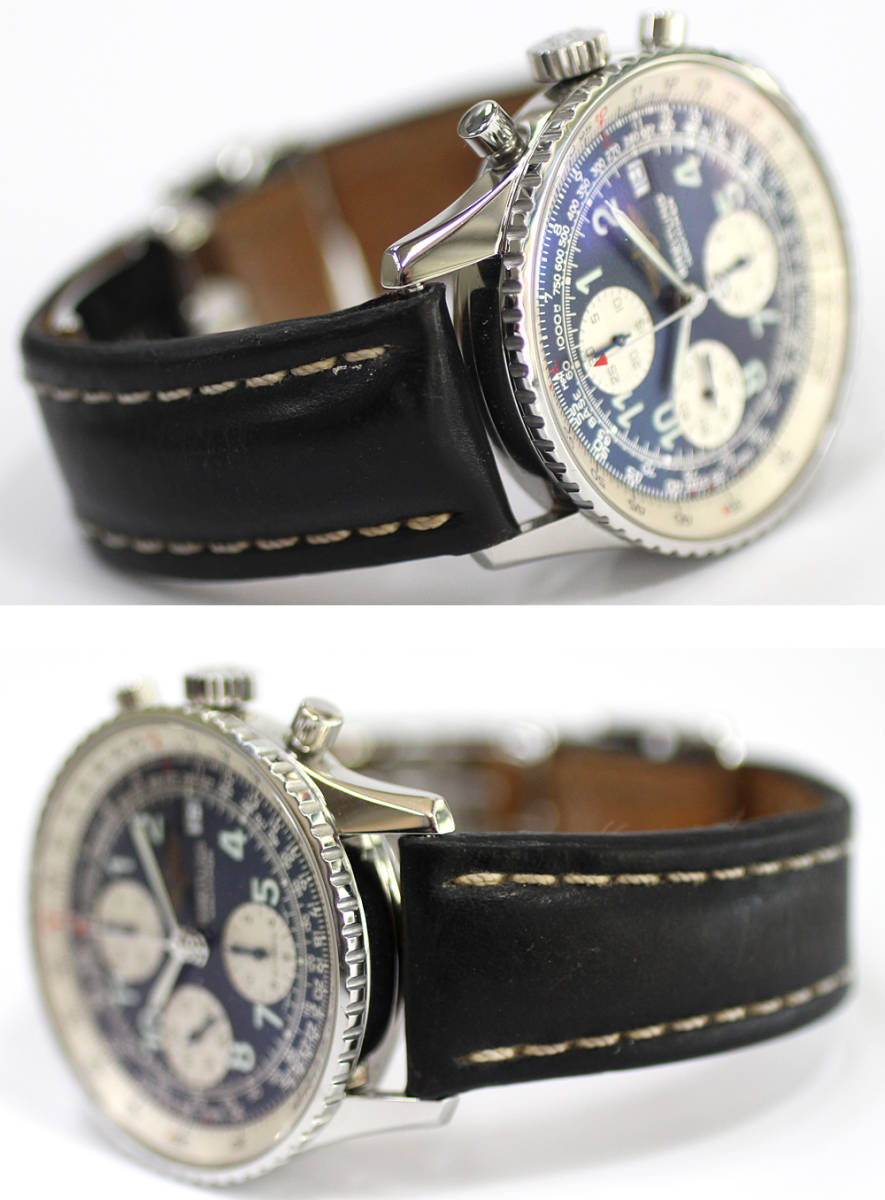 【BREITLING】ブライトリング オールド ナビタイマー A13322 ブルーダイヤル メンズ 自動巻き 腕時計の画像6