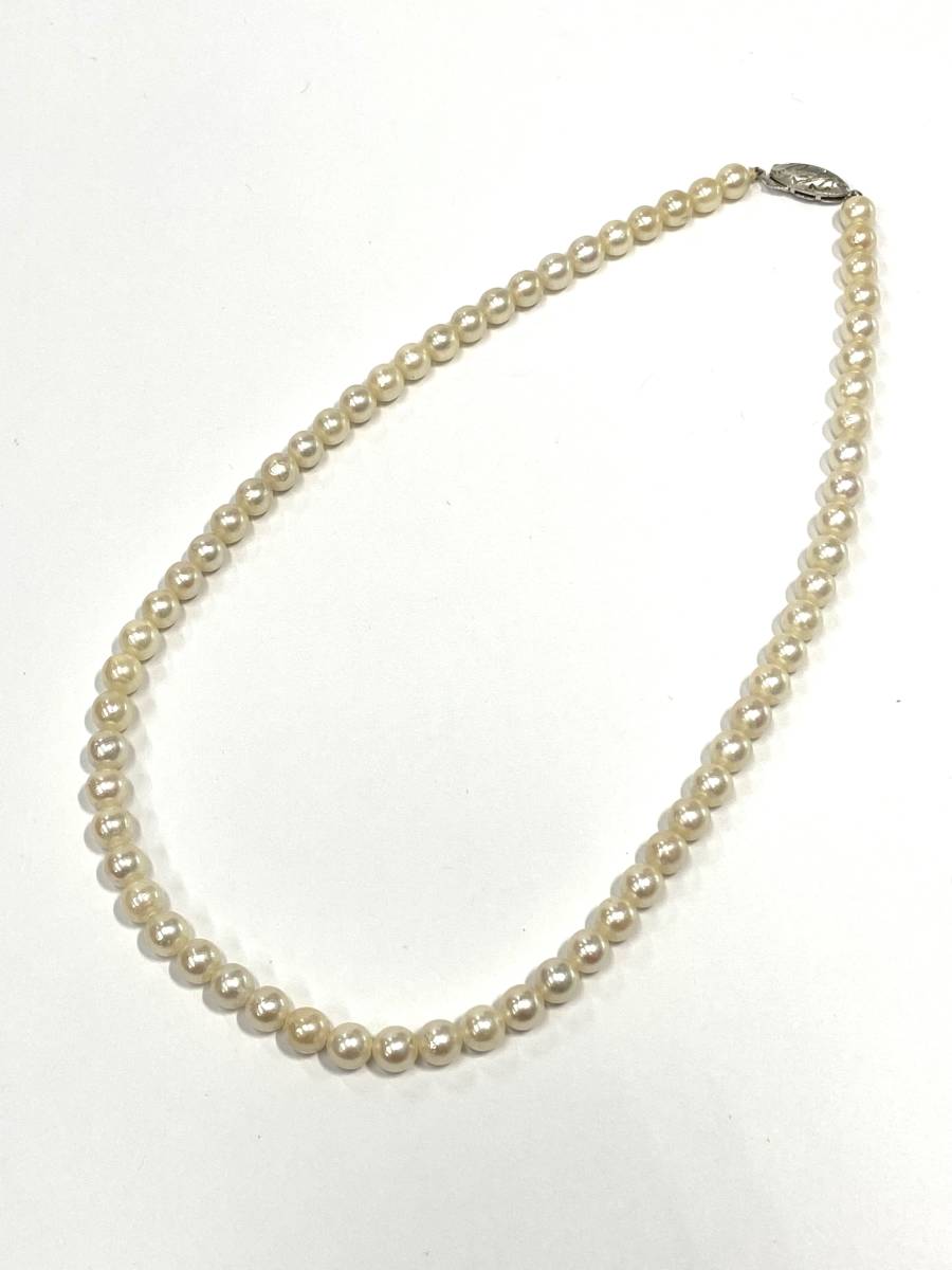 【真珠】アコヤ真珠　6.0mm～6.5mm　パール ネックレス　留め金具　シルバー　アコヤパール　あこや　未使用_画像1