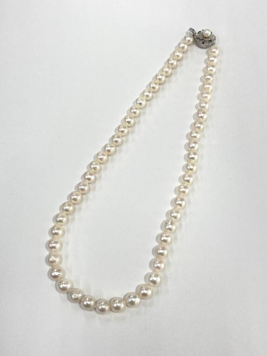 【真珠】アコヤ真珠　7mm～7.5mm　パール ネックレス　留め金具　シルバー　アコヤパール　あこや　未使用　13