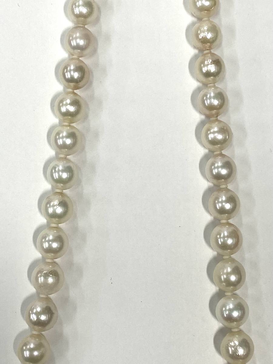 【真珠】アコヤ真珠　6.5mm～7mm　パール ネックレス　留め金具　シルバー　アコヤパール　あこや　未使用 23_画像4