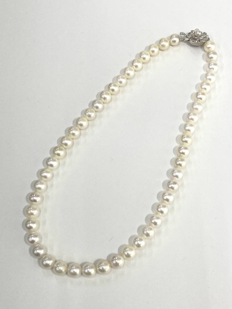 【真珠】アコヤ真珠　8mm～8.5mm　パール ネックレス　留め金具　シルバー　アコヤパール　あこや　未使用 28