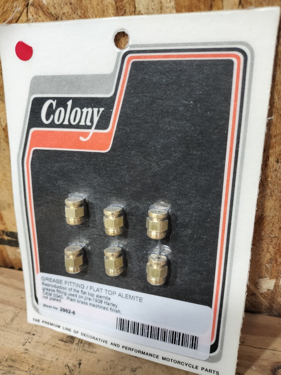 Colony コロニー　30's アーリーモデル用　グリースフィッティング　ビンテージ　ナックル　サイドバルブ　オリジナル　ボバー_画像2