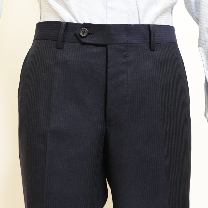 SALE 春夏 新品 エルメネジルドゼニア 濃紺ネイビー織柄シャドー調 2つボタン スーツ （セレクト系やや細め） A6_画像8