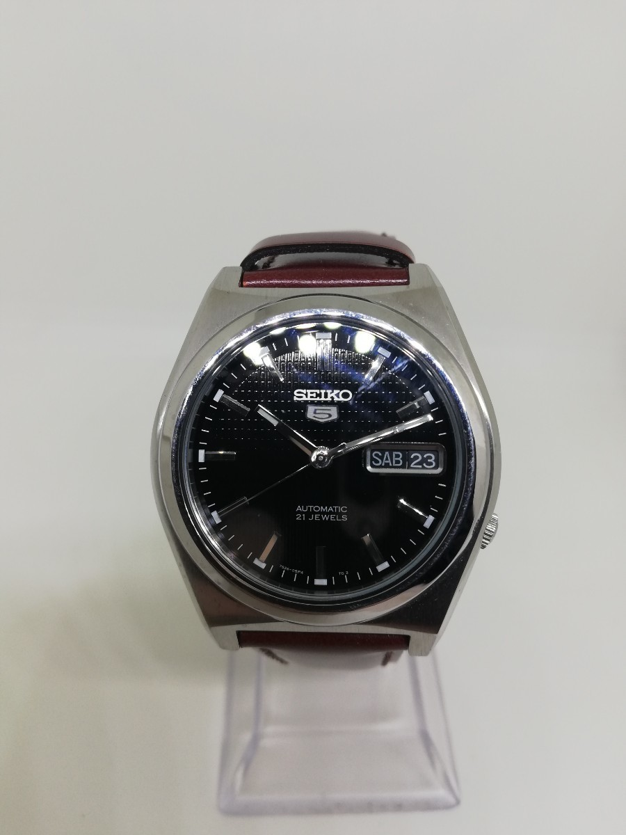 【稼働品】SEIKO セイコーファイブ 7S26-02E0 デイデイトメンズ自動巻腕時計の画像2