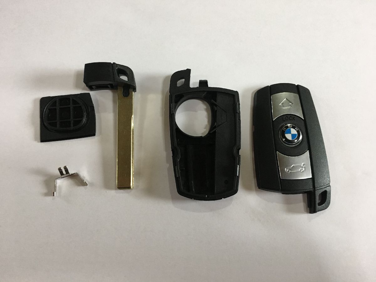 即決 即納 新品 BMW ロゴ付き ブランクキー イモビ対応 キー カバー 鉄芯付き E70 E89 E82 E90 E92 E60 E65 F01 F02 F04 1/3/5/7 X5 Z4_画像3