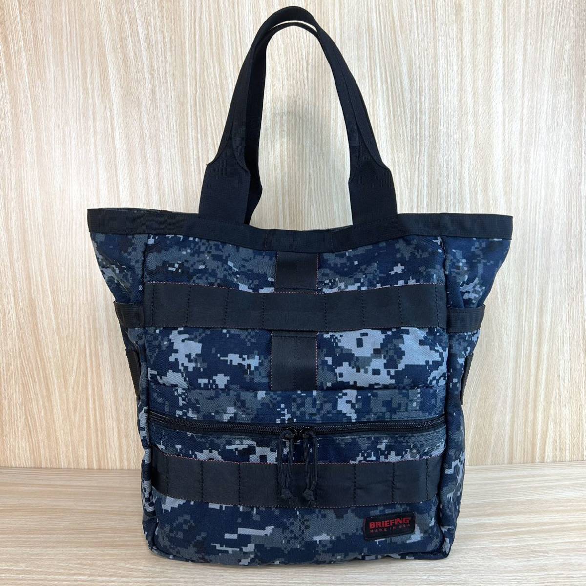 【希少】BRIEFING 15周年 限定 BUCKET TOTE BAG ブリーフィング 15TH トートバッグ ネイビーデジタルカモ USA製 トート_画像2