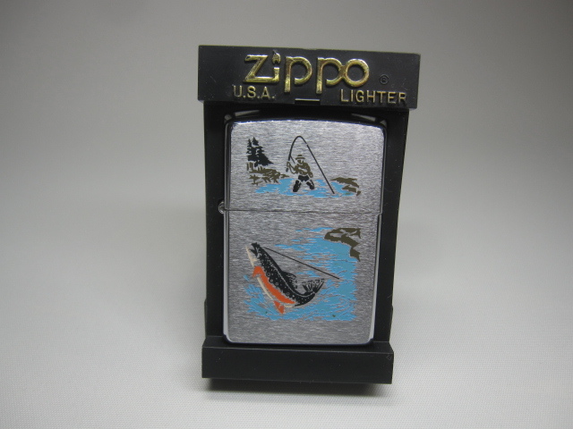 ZIPPO lighter * large fish fishing color beautiful beautiful